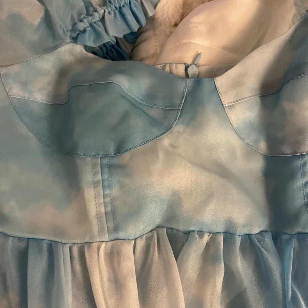 Classic Selkie French Puff Dress in their best selling cloud print. - Picture 3 of 4